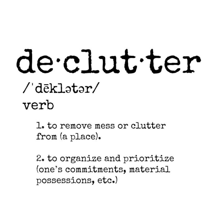 Decluttering Tips